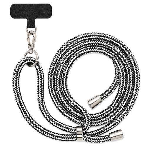Braided Strap Lanyard  - Black & White